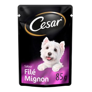 Ração Úmida Cesar Sachê Cães Adultos Filet Mignon ao Molho 85g