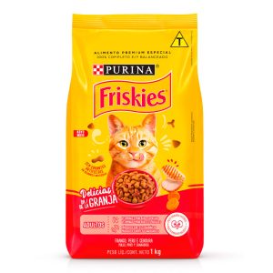 Ração Friskies Para Gatos Adultos Delícias da Granja Frango 1kg