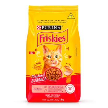 Ração Friskies Para Gatos Adultos Delícias da Granja Frango 1kg